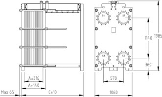 Пластинчатый разборный теплообменник SWEP GX-85N